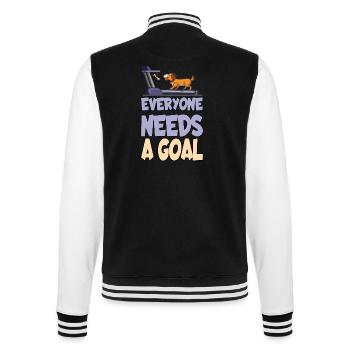 Tout le monde a besoin d’un but - Veste Teddy - noir/blanc - Dos - Marisol (170cm)