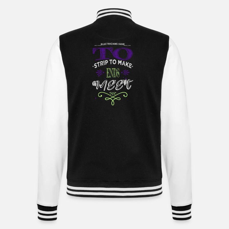 jokes engineer awesome electrical engineering - College Sweat Jacket - black/white