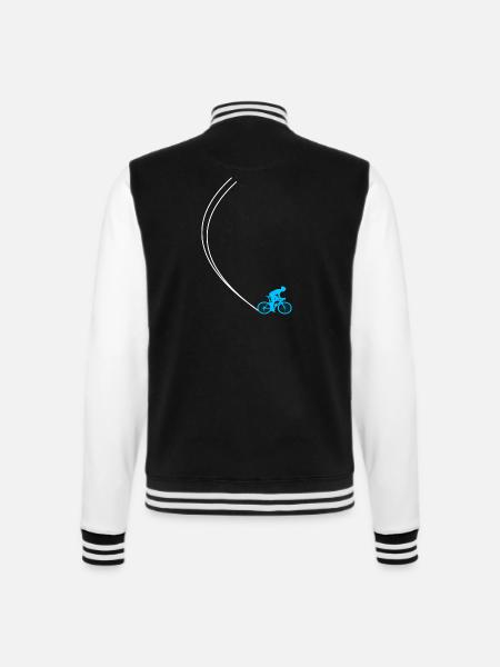 Fahrrad Mountainbike Downhill - College-Sweatjacke - Schwarz/Weiß