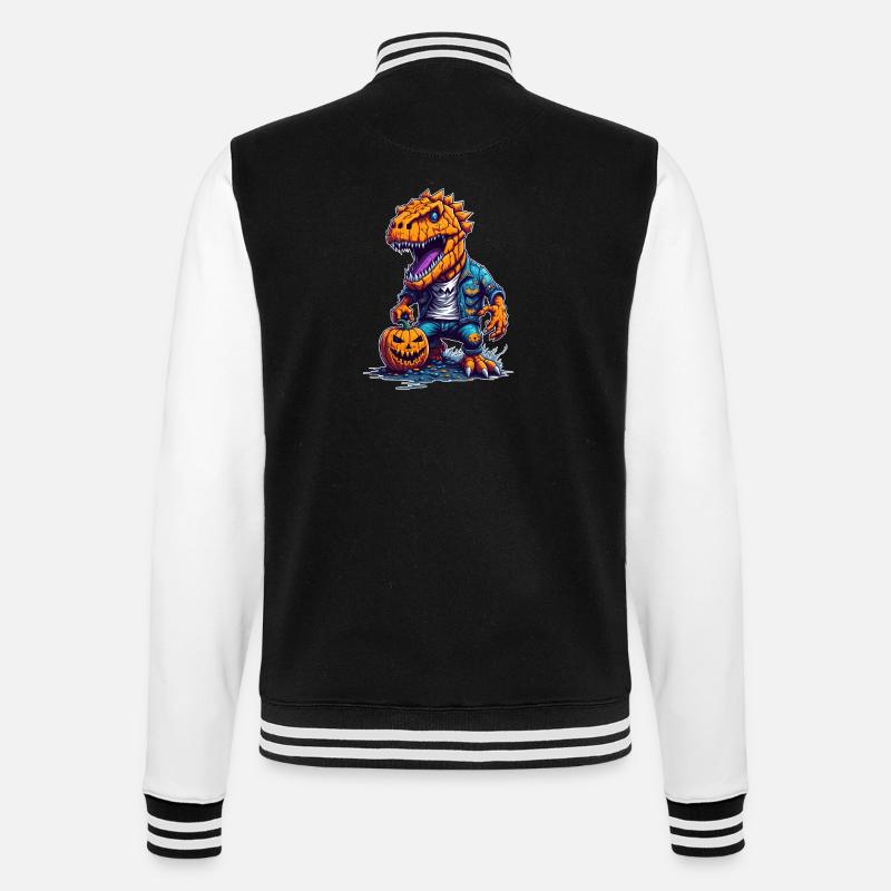 Halloween T Rex - College-Sweatjacke - Schwarz/Weiß