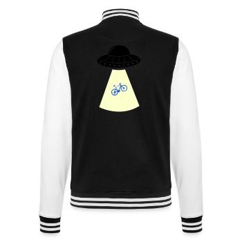 UFO Bicycle - College Sweat Jacket - black/white - Back - Marisol (170cm)