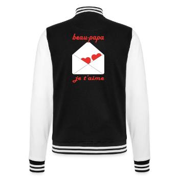 Beau papa je t'aime - Veste Teddy - noir/blanc - Dos - Marisol (170cm)