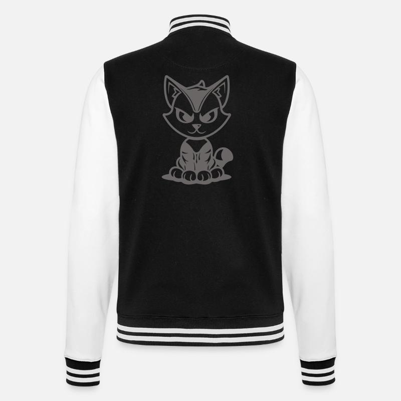 chat - Veste Teddy - noir/blanc