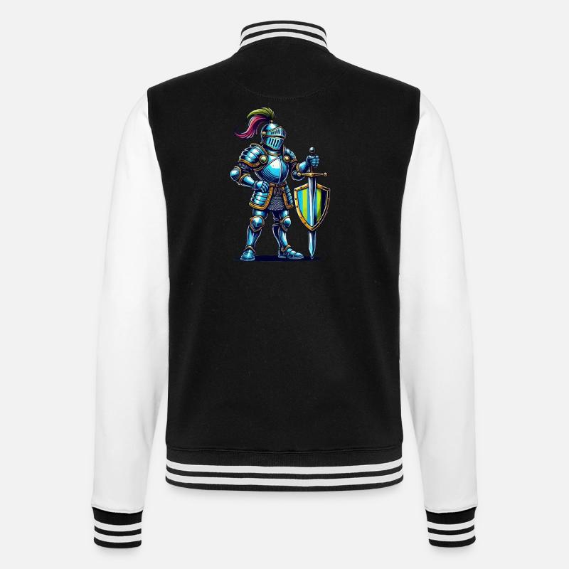 Knight Comic - College Sweat Jacket - black/white