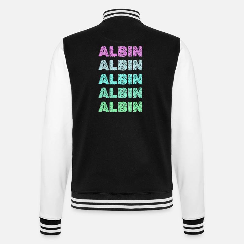 Albin Albin - Veste Teddy - noir/blanc