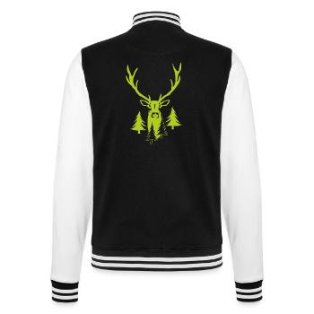 Noble Stag Forest - Cerf avec des bois - Veste Teddy - noir/blanc - Dos - Marisol (170cm)