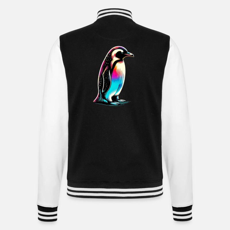 Penguin - College Sweat Jacket - black/white