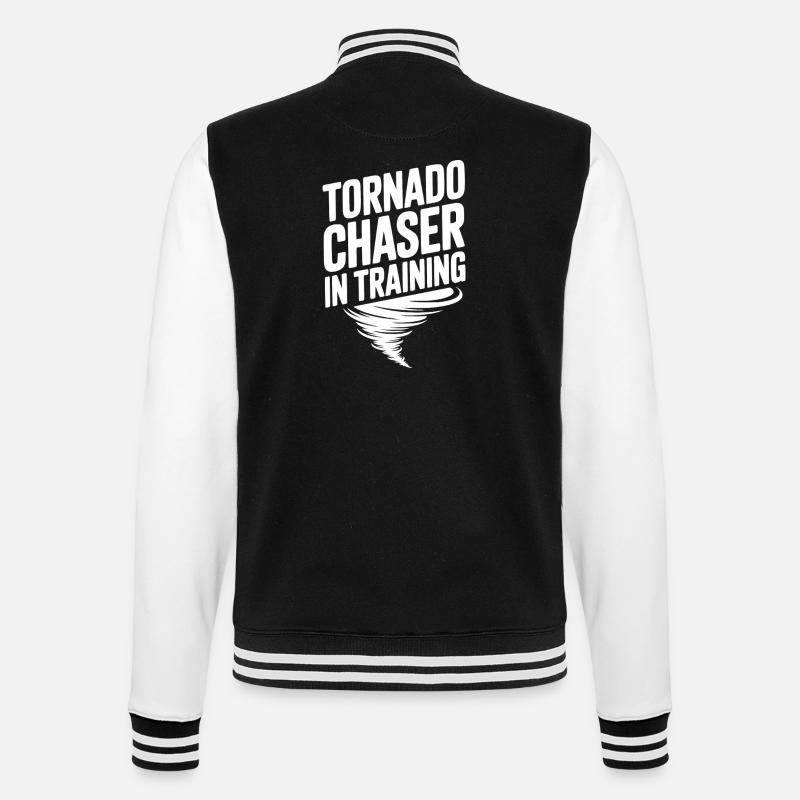 Tornado Chaser in Training - College Sweat Jacket - black/white