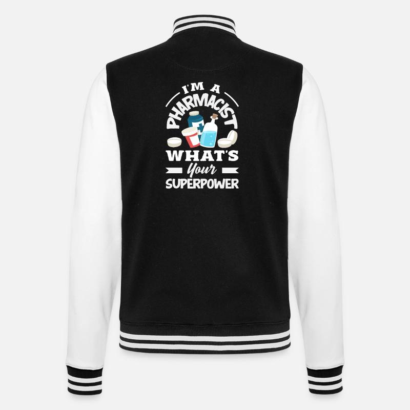Pharmacien Technicien Pharmaceutique - Veste Teddy - noir/blanc
