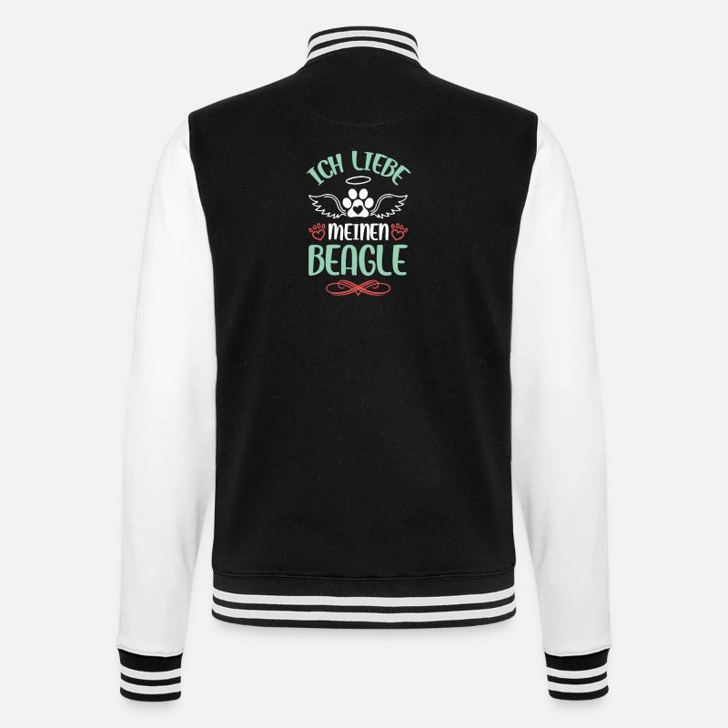 J’adore mon Beagle - Veste Teddy - noir/blanc