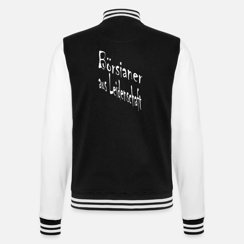Traders passionnés de la bourse - Veste Teddy - noir/blanc