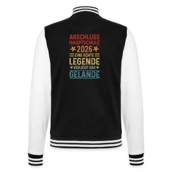 Abschluss 2026 Hauptschule Hauptschulabschluss - College-Sweatjacke - Schwarz/Weiß - Hinten - Marisol (170cm)