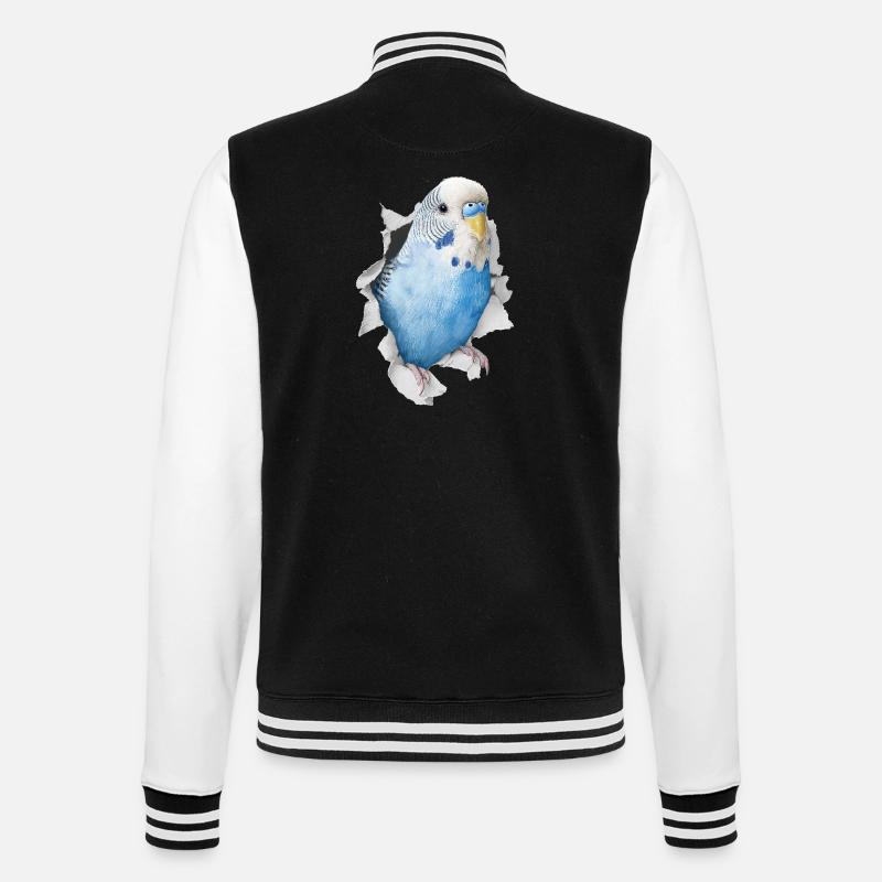 Perruche ondulée - Veste Teddy - noir/blanc