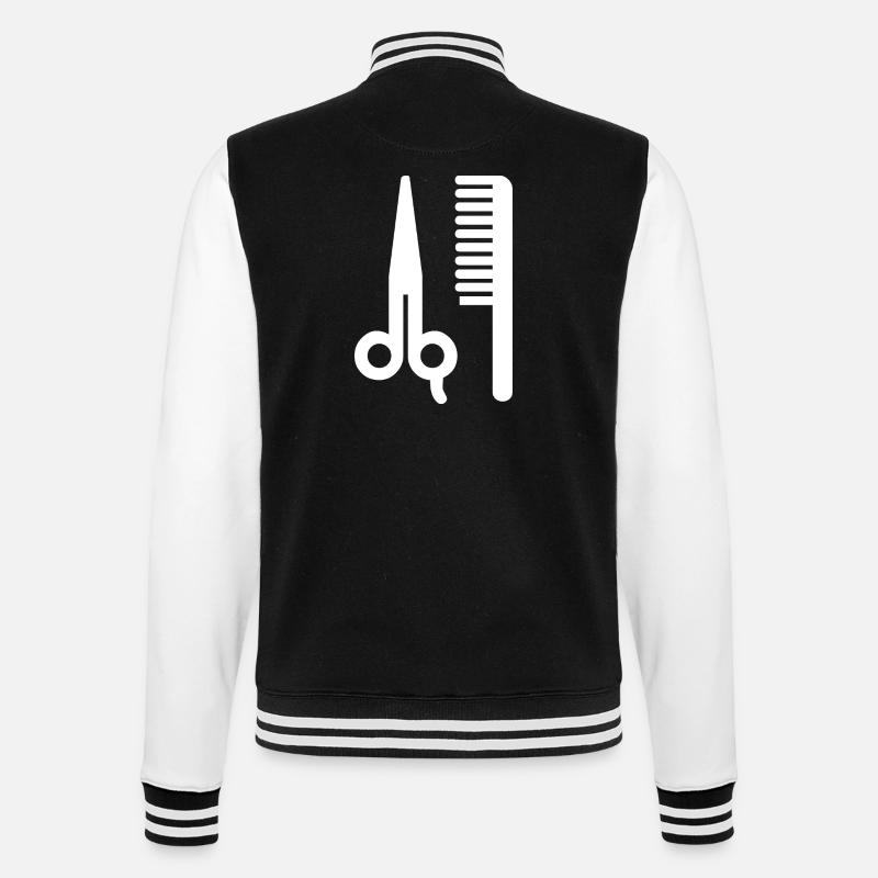 coiffeur - Veste Teddy - noir/blanc