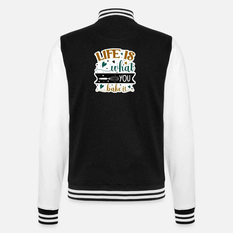 La vie est ce que vous faites cuire - Veste Teddy - noir/blanc