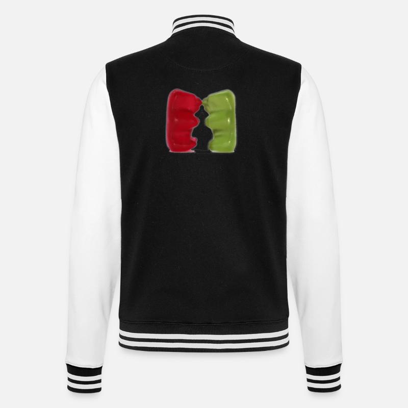 Gummibärchen Kuss - College-Sweatjacke - Schwarz/Weiß