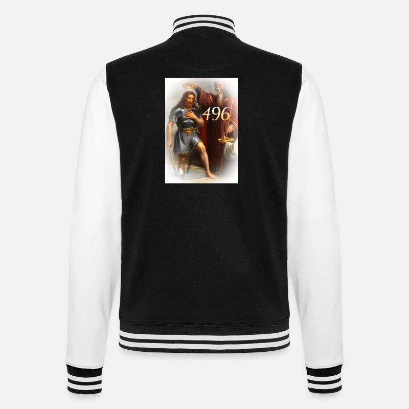 Batême de Clovis 496 - College-Sweatjacke - Schwarz/Weiß