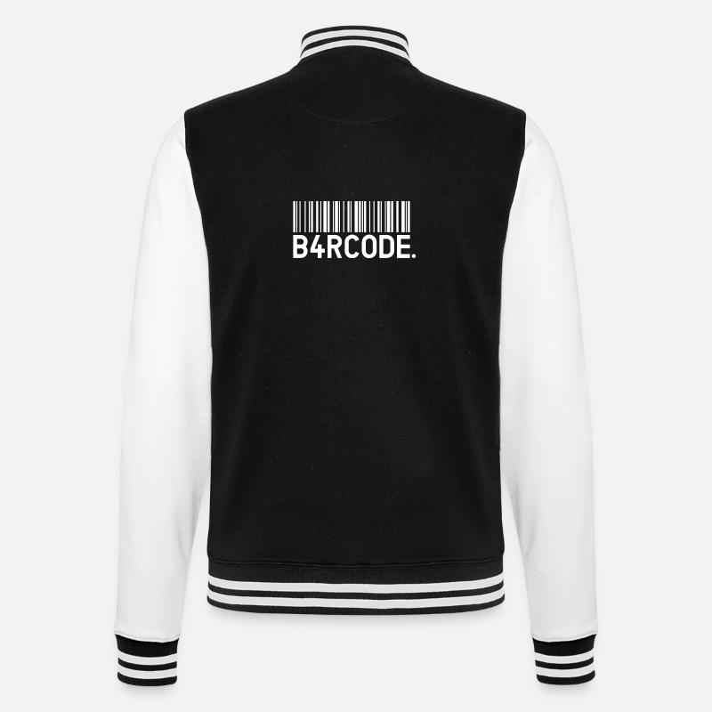 B4RCODE. - College Sweat Jacket - black/white