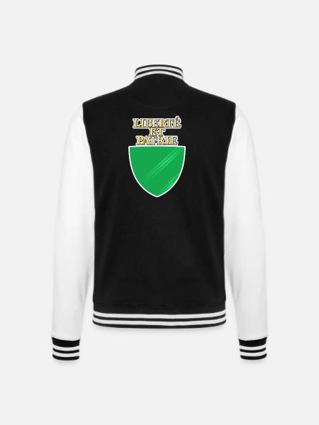 Drapeau de Vaud - Veste Teddy - noir/blanc