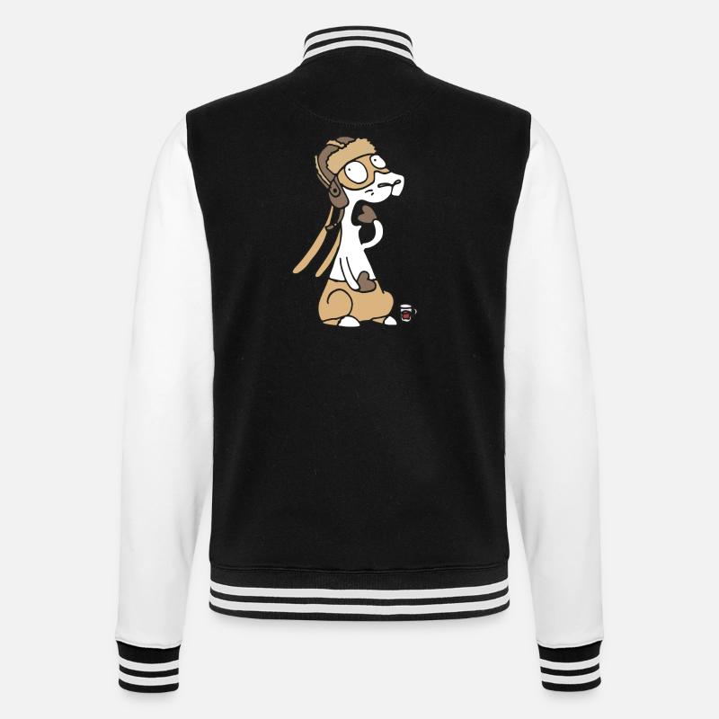 Kanin no 1 äter pepparkaka - College Sweat Jacket - black/white