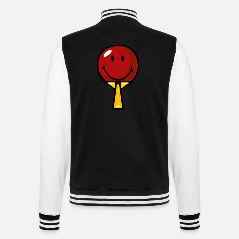 Smiley Table Tennis Racket - College-Sweatjacke - Schwarz/Weiß
