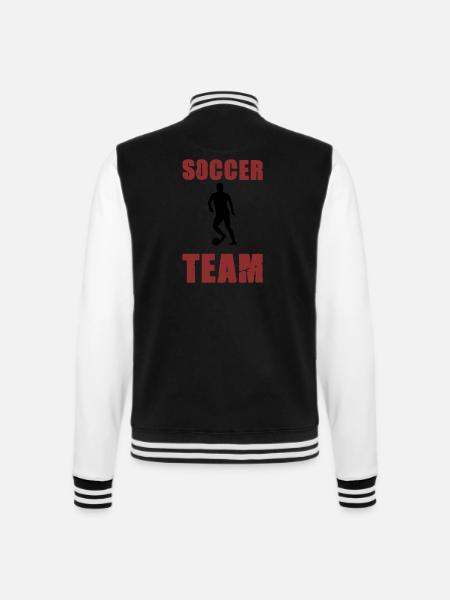 Soccer Player Team - College Sweat Jacket - black/white