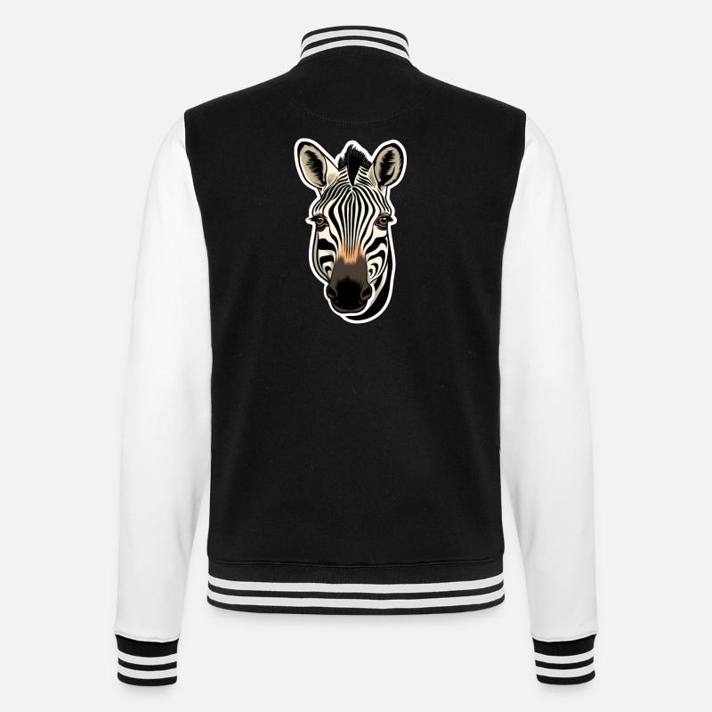 Zebra Head - College Sweat Jacket - black/white