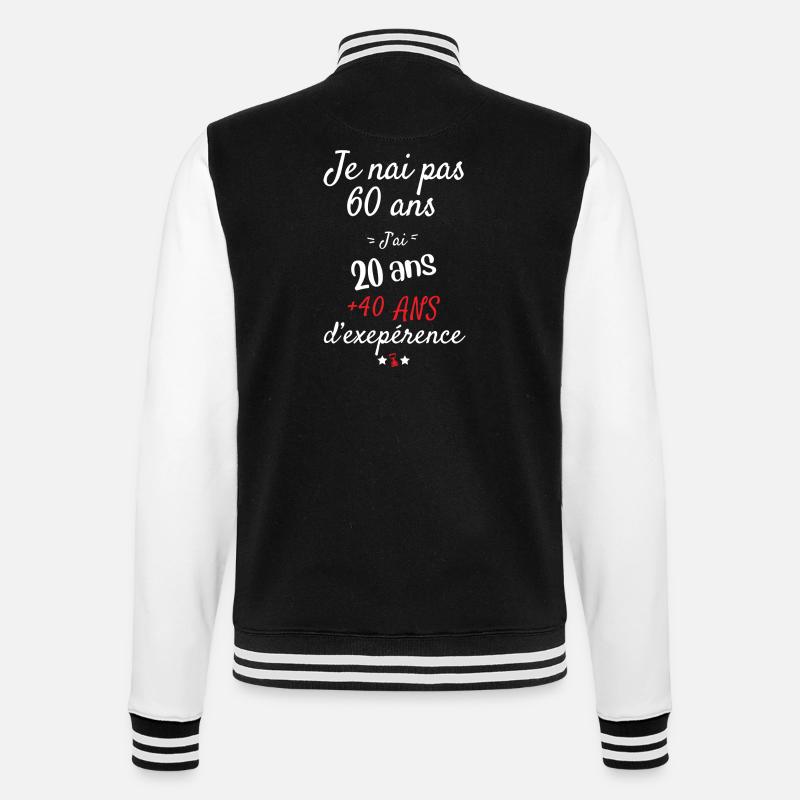 I don't have a 60 birthday present - College Sweat Jacket - black/white