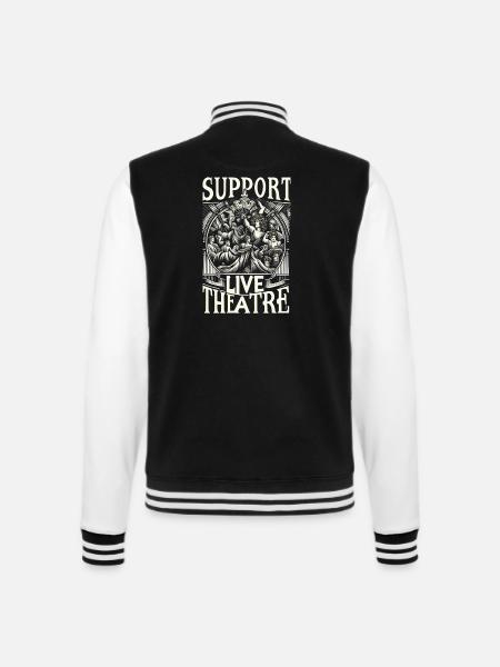 Support Live Theatre 6 - College-Sweatjacke - Schwarz/Weiß