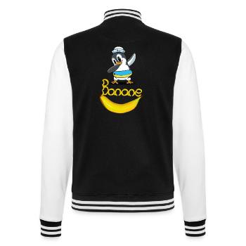 Pinguin Banane Seemann maritim Kind - College-Sweatjacke - Schwarz/Weiß - Hinten - Marisol (170cm)