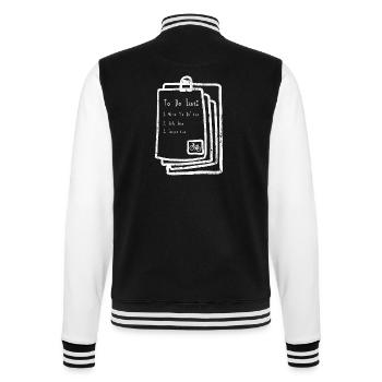 To Do List Bicycle Clipart - College Sweat Jacket - black/white - Back - Marisol (170cm)