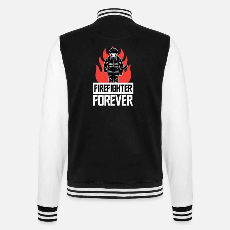 Pompier Pompier Déclaration d’incendie Sauveteur - Veste Teddy - noir/blanc