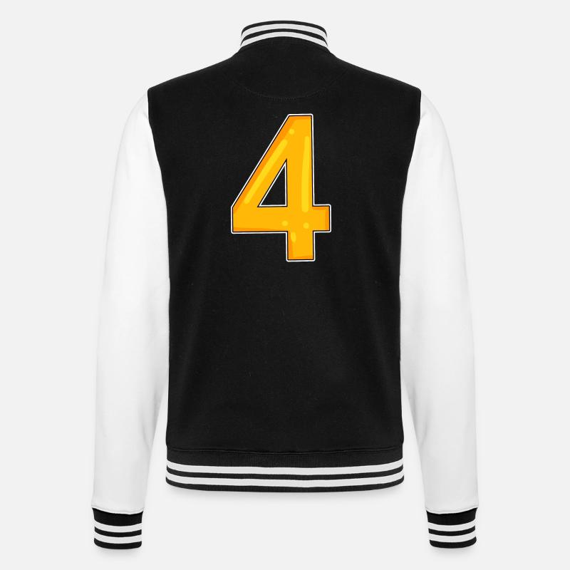 4 jaune - Veste Teddy - noir/blanc