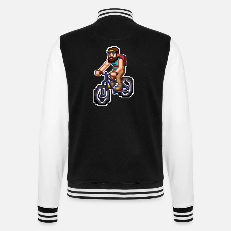 VTT Pixel Art - Veste Teddy - noir/blanc