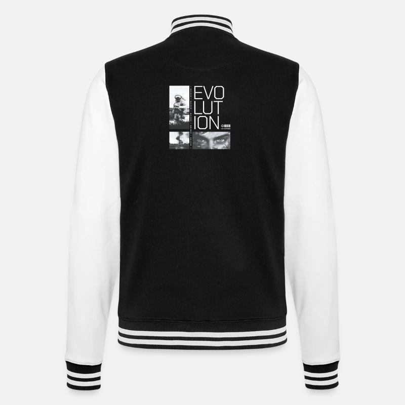 Evolution - do not stop - College-Sweatjacke - Schwarz/Weiß