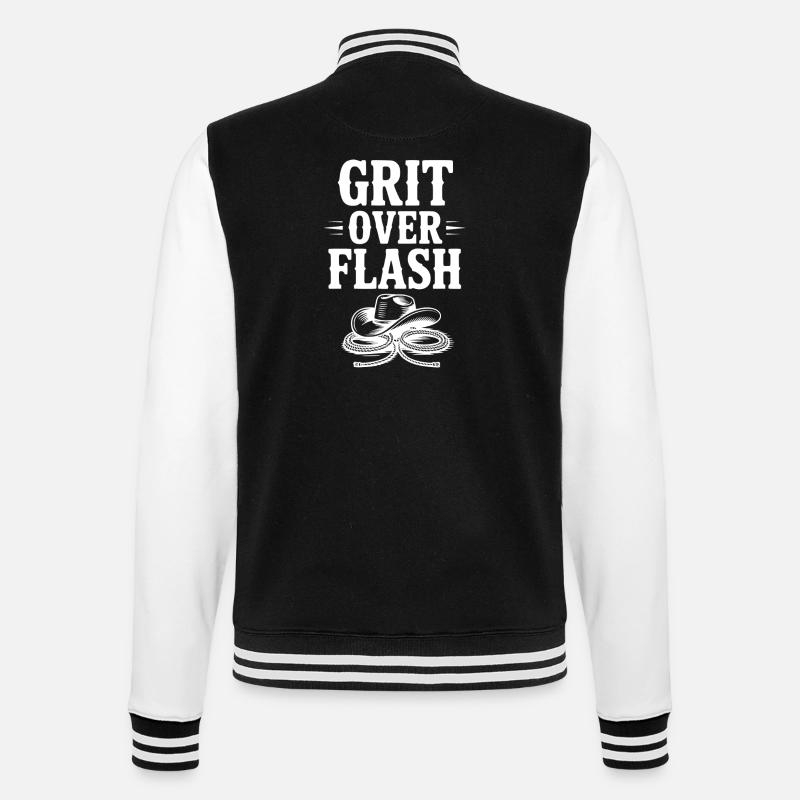Grit über Flash - College-Sweatjacke - Schwarz/Weiß