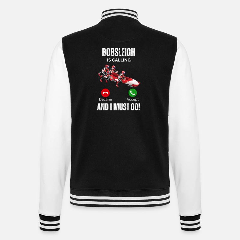 Bobsleigh Is Calling - College Sweat Jacket - black/white