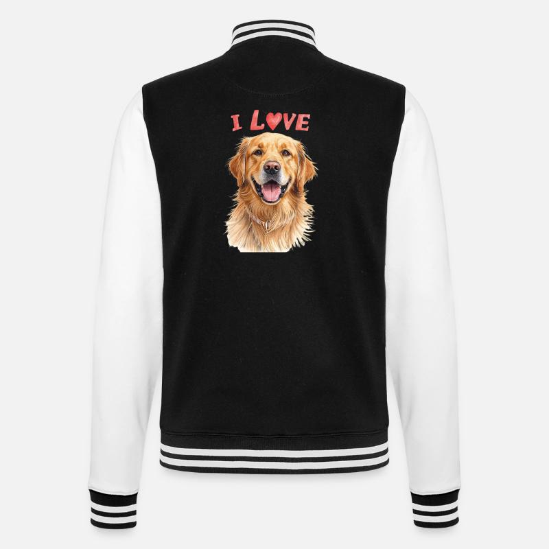 J’adore le Golden Retriever - Veste Teddy - noir/blanc