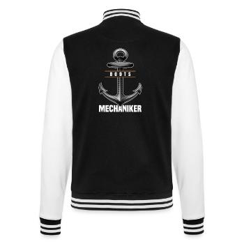 Bootsmechaniker - College-Sweatjacke - Schwarz/Weiß - Hinten - Marisol (170cm)