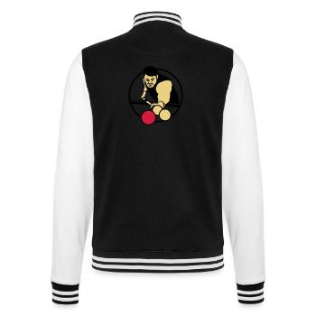 billard_3c - College Sweat Jacket - black/white - Back - Marisol (170cm)