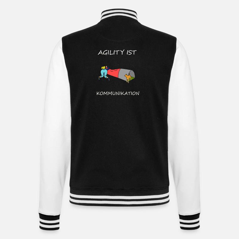 L'agilité est - communication - Veste Teddy - noir/blanc