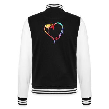 Animal Heart Flamingo aquarelle T-shirt - Veste Teddy - noir/blanc - Dos - Marisol (170cm)