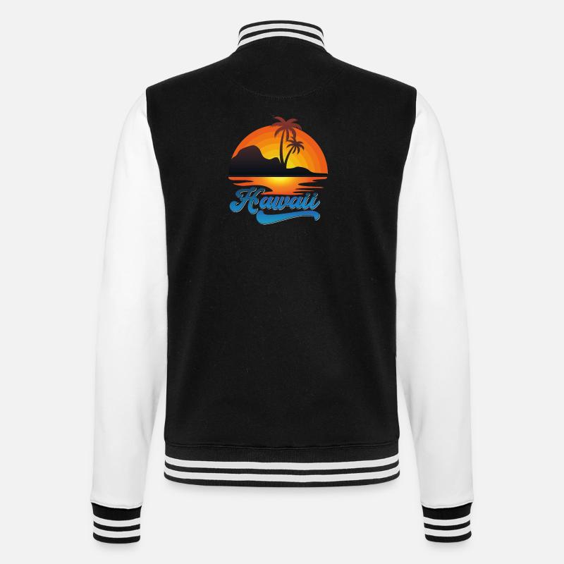 Conception de la plage d’Hawaï - Veste Teddy - noir/blanc