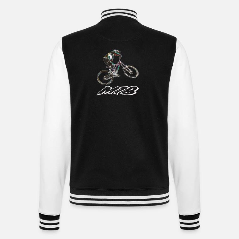 MTB downhill - College Sweat Jacket - black/white