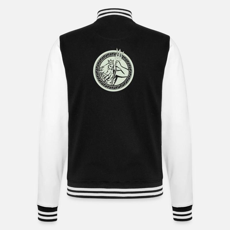 poseidon triton - College-Sweatjacke - Schwarz/Weiß