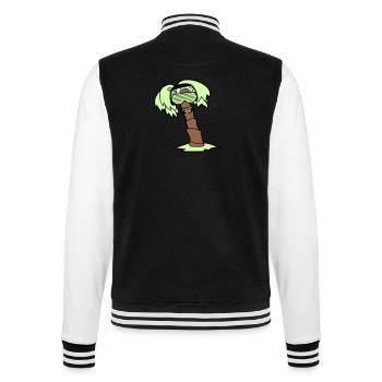 DJ Palm Tree Holiday Beach Summer Holiday Tree Party - College Sweat Jacket - black/white - Back - Marisol (170cm)