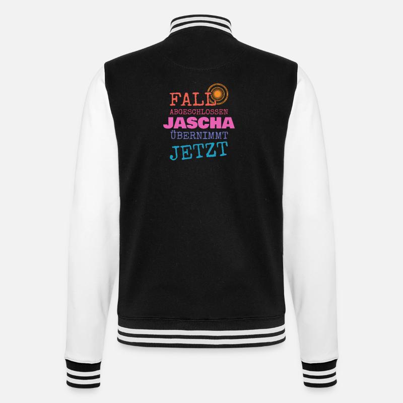 Gift for Jascha - College Sweat Jacket - black/white