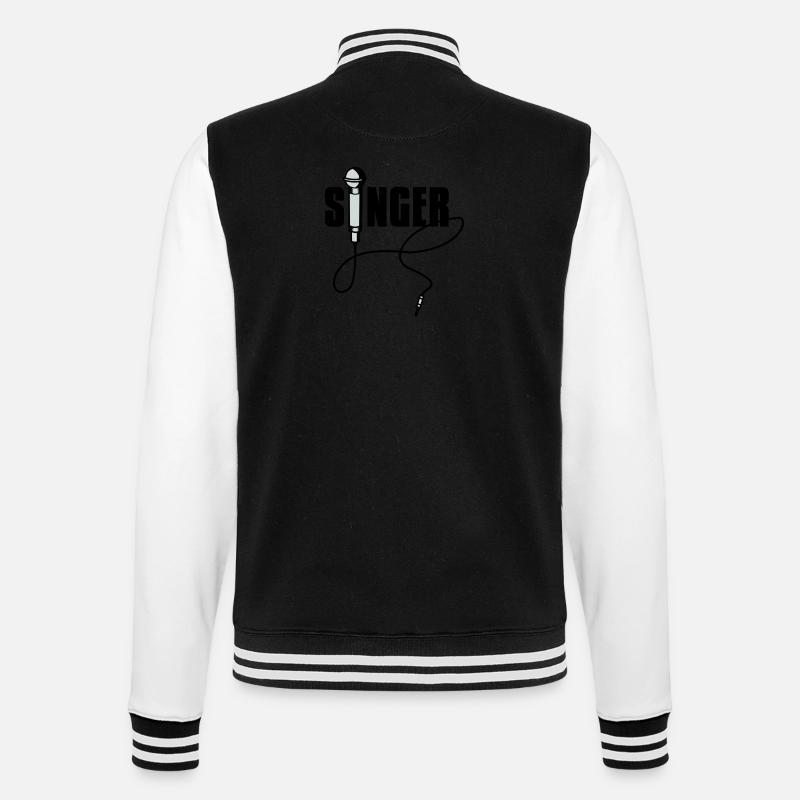singer - College-Sweatjacke - Schwarz/Weiß