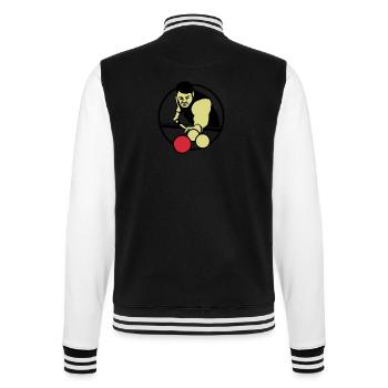 karambol_billard - College-Sweatjacke - Schwarz/Weiß - Hinten - Marisol (170cm)