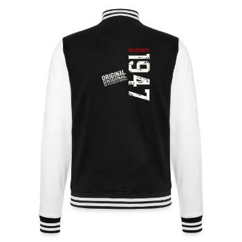 77th Birthday Original November 1947 Volume 47 - College Sweat Jacket - black/white - Back - Marisol (170cm)